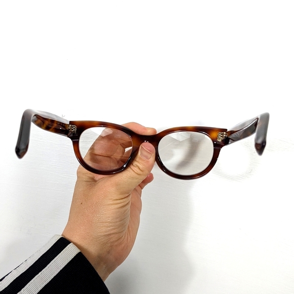 GUCCI Oval Acetate Glasses Frames Havana/Gold 48MM - Picture 3 of 6